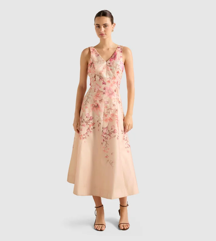 forever new AUBREY Printed Sleeveless Midi Dress